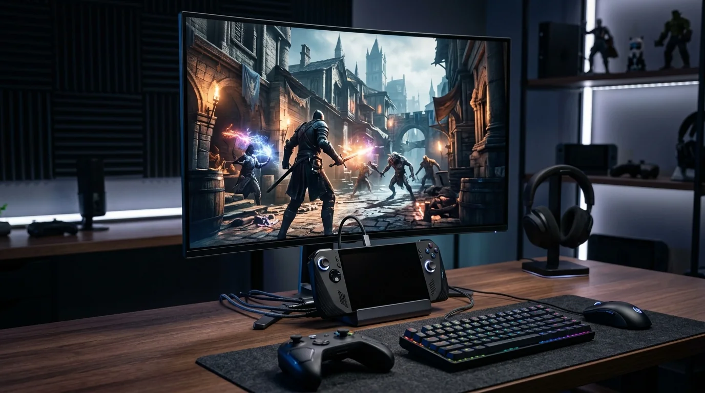 Gaming setup illustrating ACE COMBAT 8 PC Launch Sets Up a Major October Battle